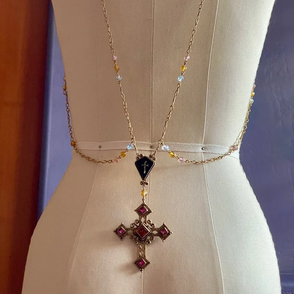 VSA Designs Rare ‘90’s Rosary necklace or belt, extraordinary, versatile piece. - Picture 2 of 14